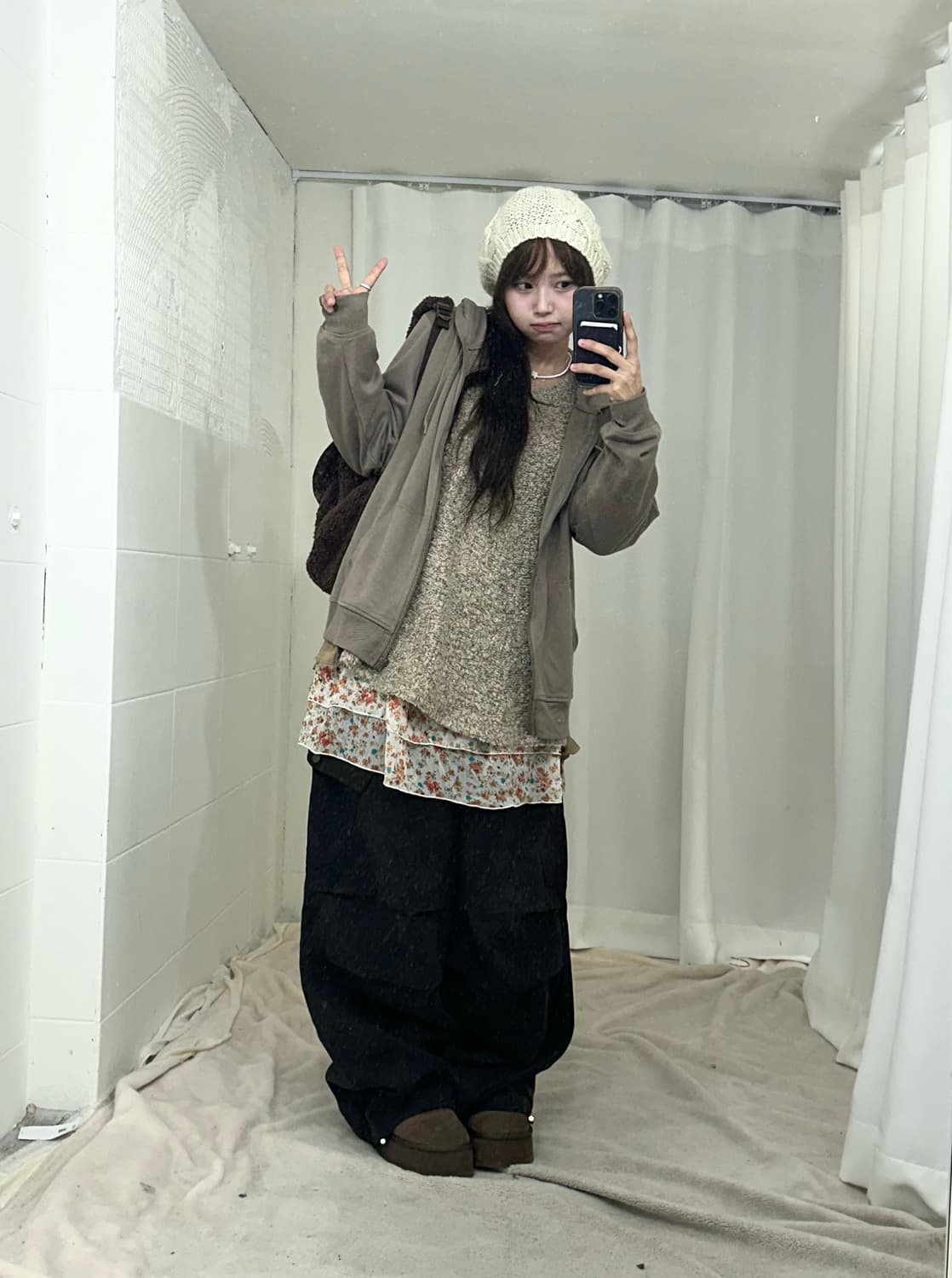 데일리 카키 모리걸 하구미 코디세트 상품이미지1