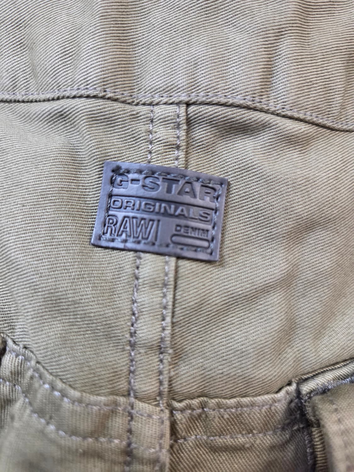 G-STAR카키색 지퍼포인트 배기 바지(W33/L32)남여공용 상품이미지7