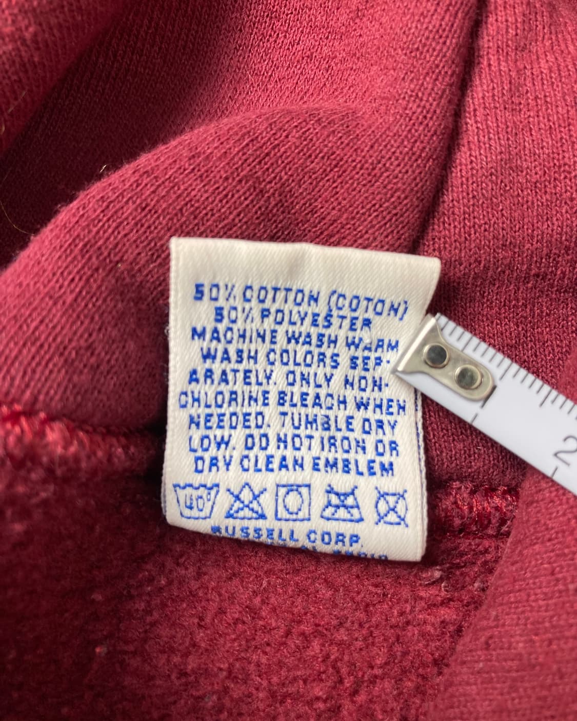 90s Russell Hoodie (burgundy) 상품이미지4