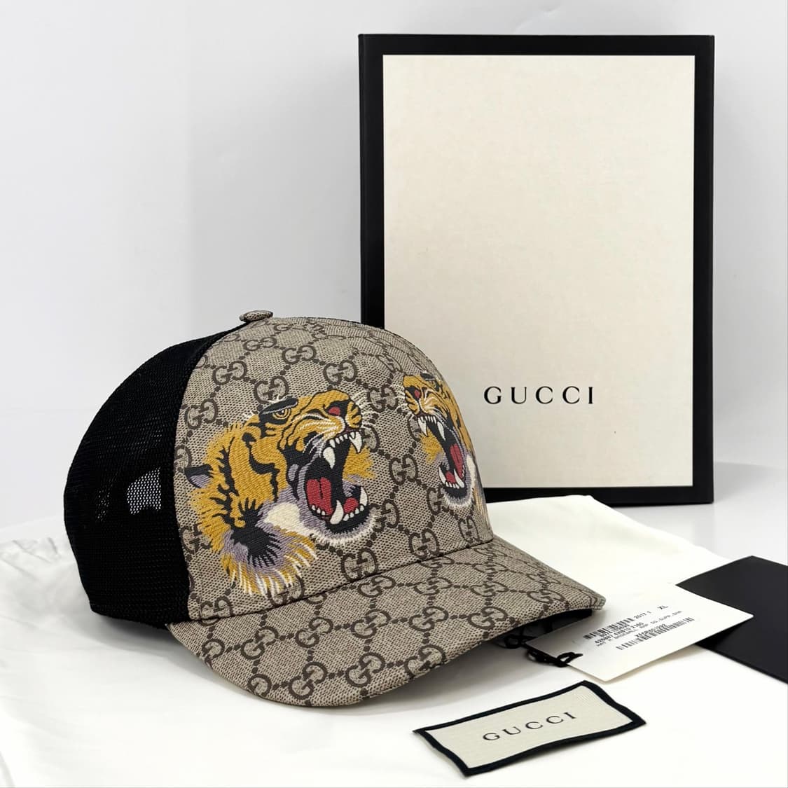 [XL사이즈] 구찌 GG 수프림 타이거 매쉬 볼캡 모자 (426887) 상품이미지2