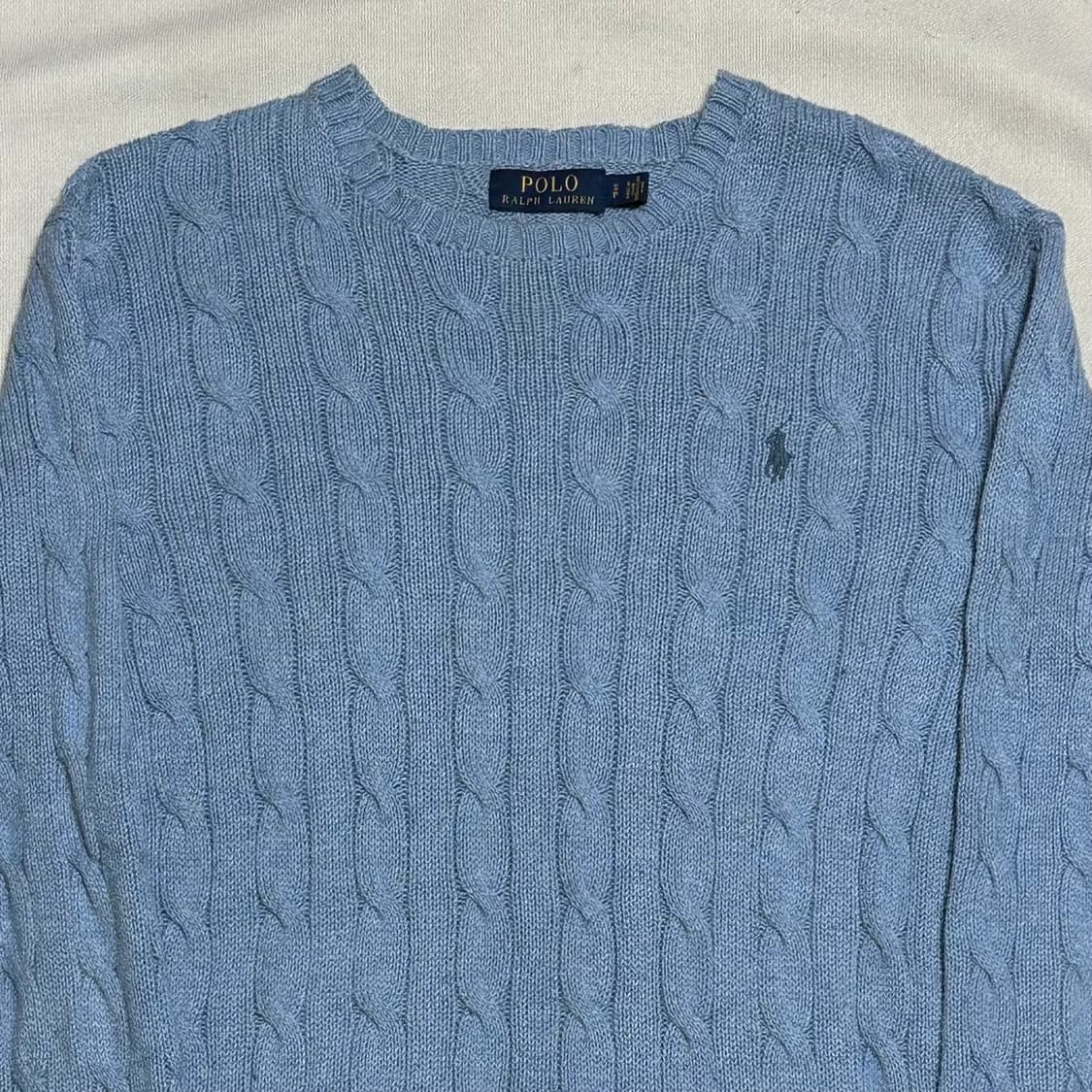 S 폴로랄프로렌 스카이블루 케이블 니트 상품이미지1
