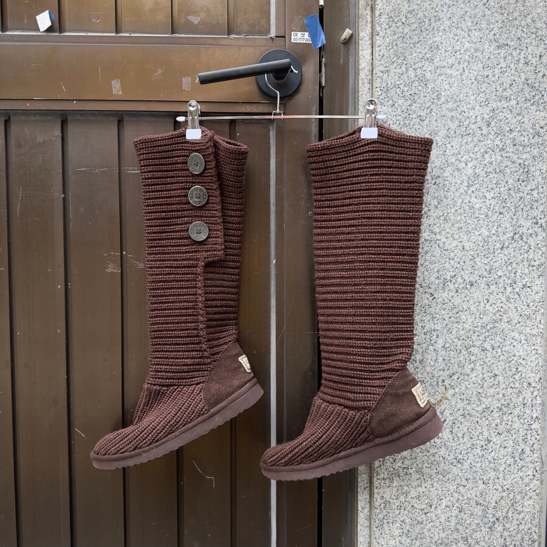 2000s Y2K 니트 카디 어그 부츠 상품이미지3