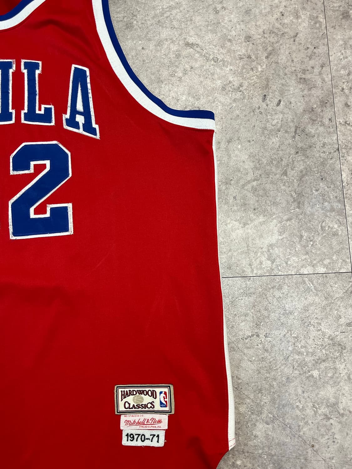 미첼앤네스 빌리 커닝엄 필라델피아 32 져지 레드 #csz2159 상품이미지3