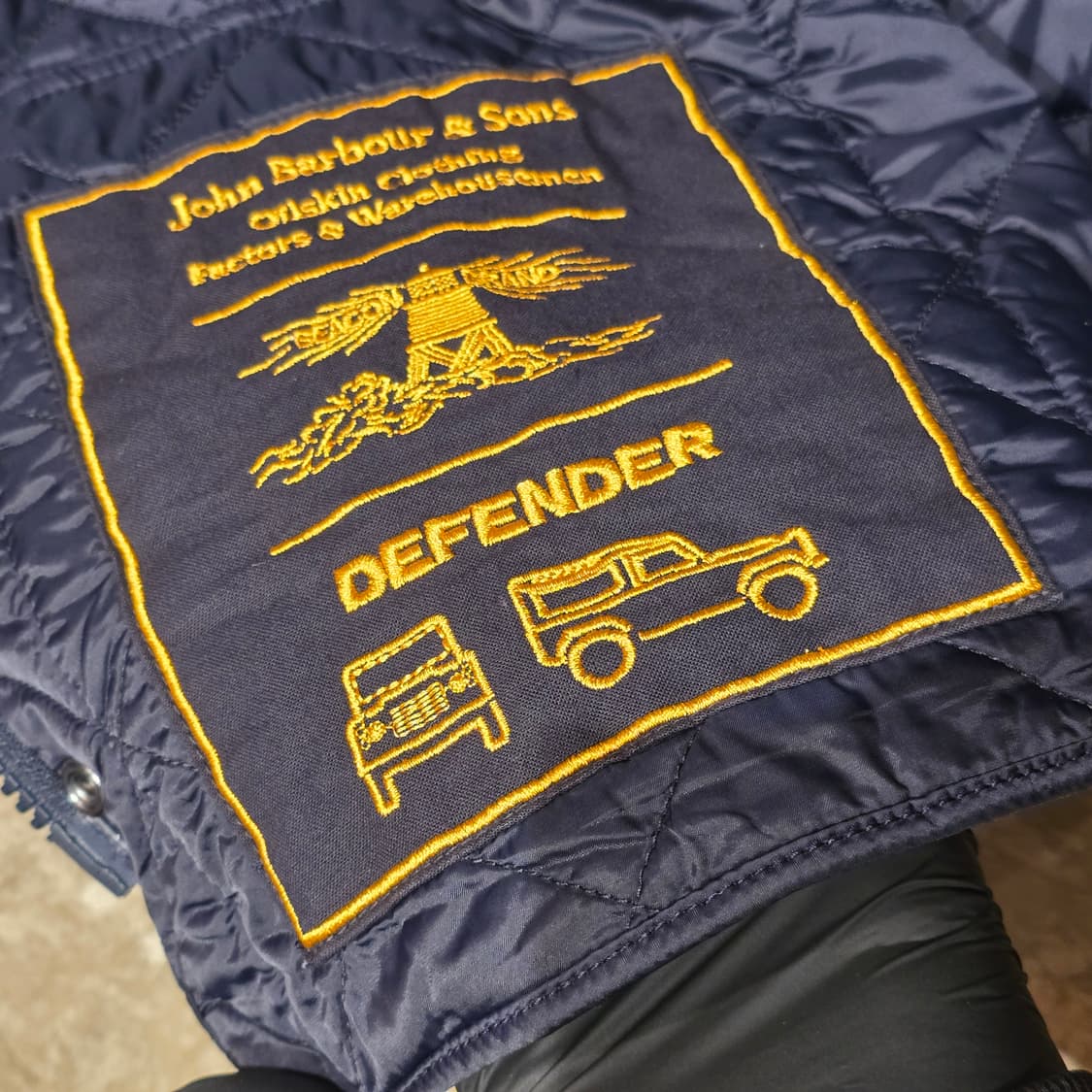 Barbour x 랜드로버 네이비 퀼팅 베스트 상품이미지8