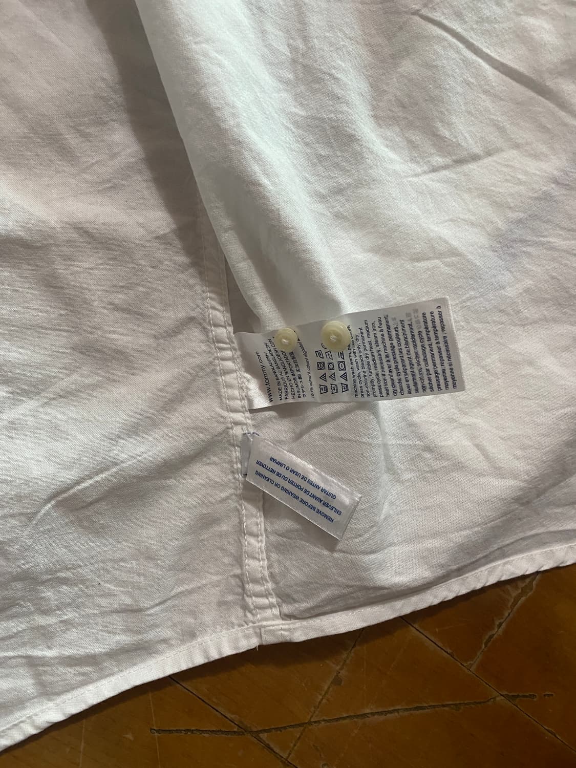 타미힐피거 흰색 옥스포드 셔츠 M (100) 상품이미지4