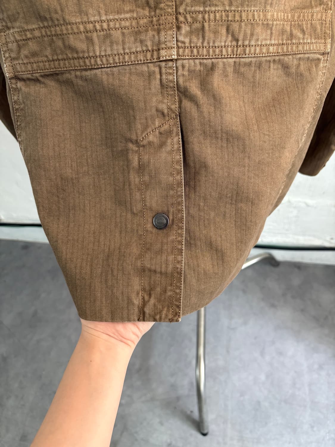 아르마니 익스체인지 브라운 유틸리티 블레이저 자켓 상품이미지8