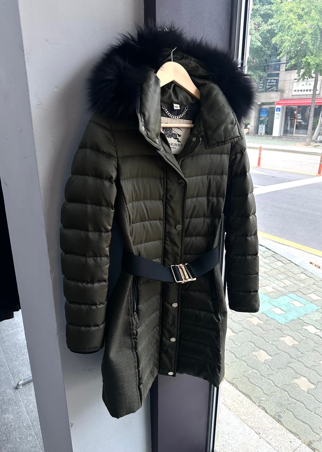 UK6/ 버버리 아비데일 다운 벨티드 롱패딩 상품이미지2