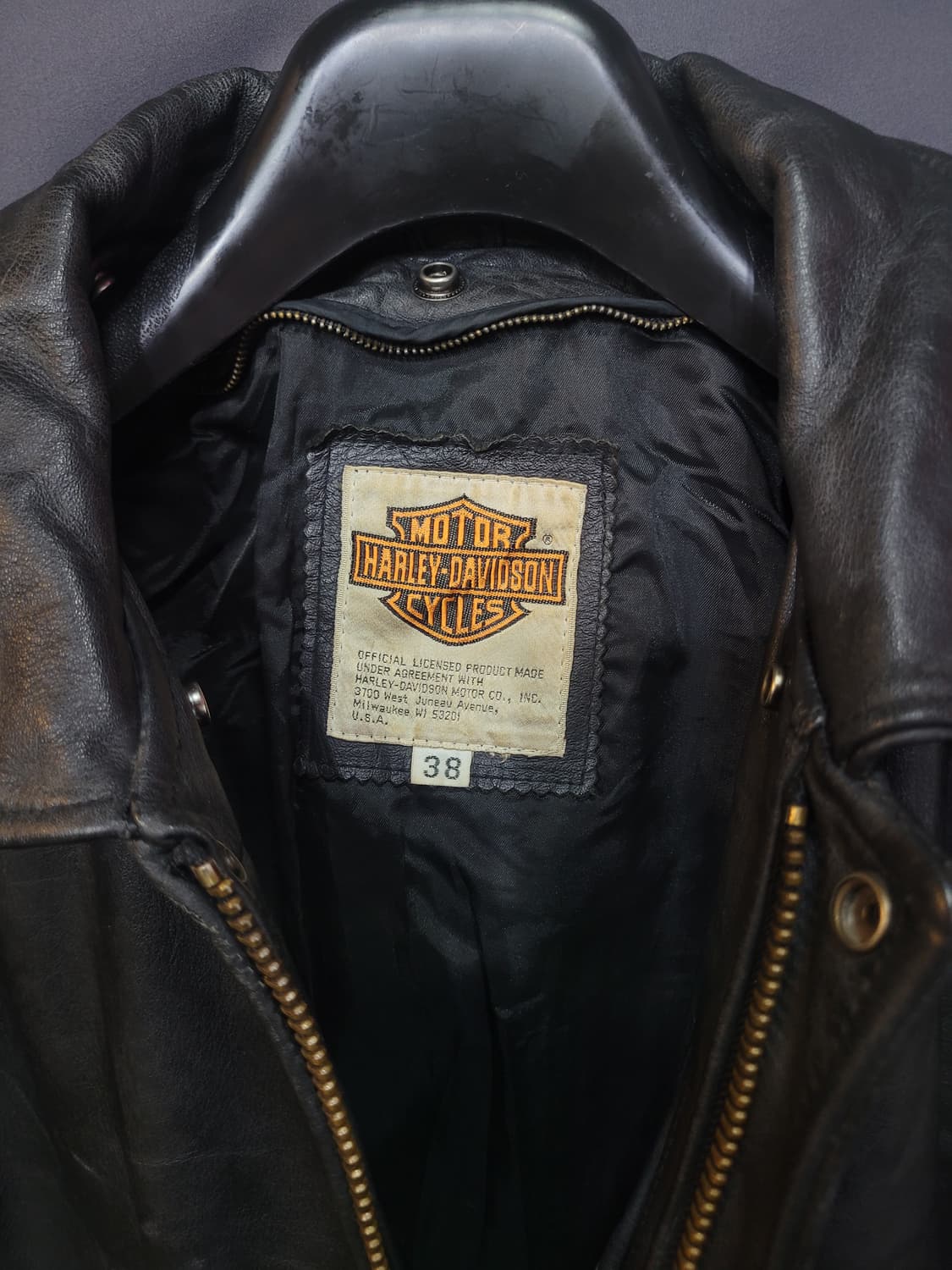 HARLEY DAVIDSON 할리데이비슨 빈티지 리얼 레더 라이더 자켓 상품이미지5