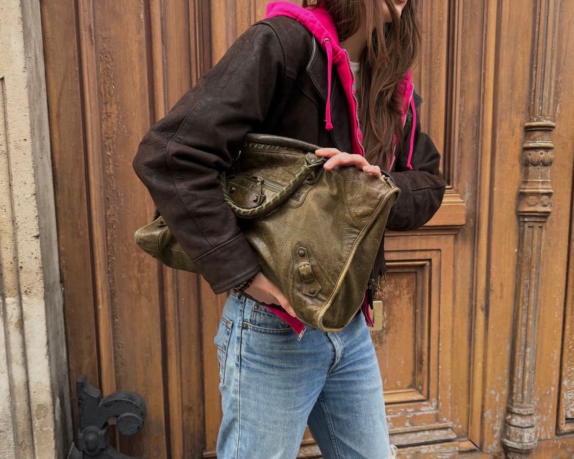 희귀 발렌시아가 시티백 모터백 엔틱브라운 라지 상품이미지9