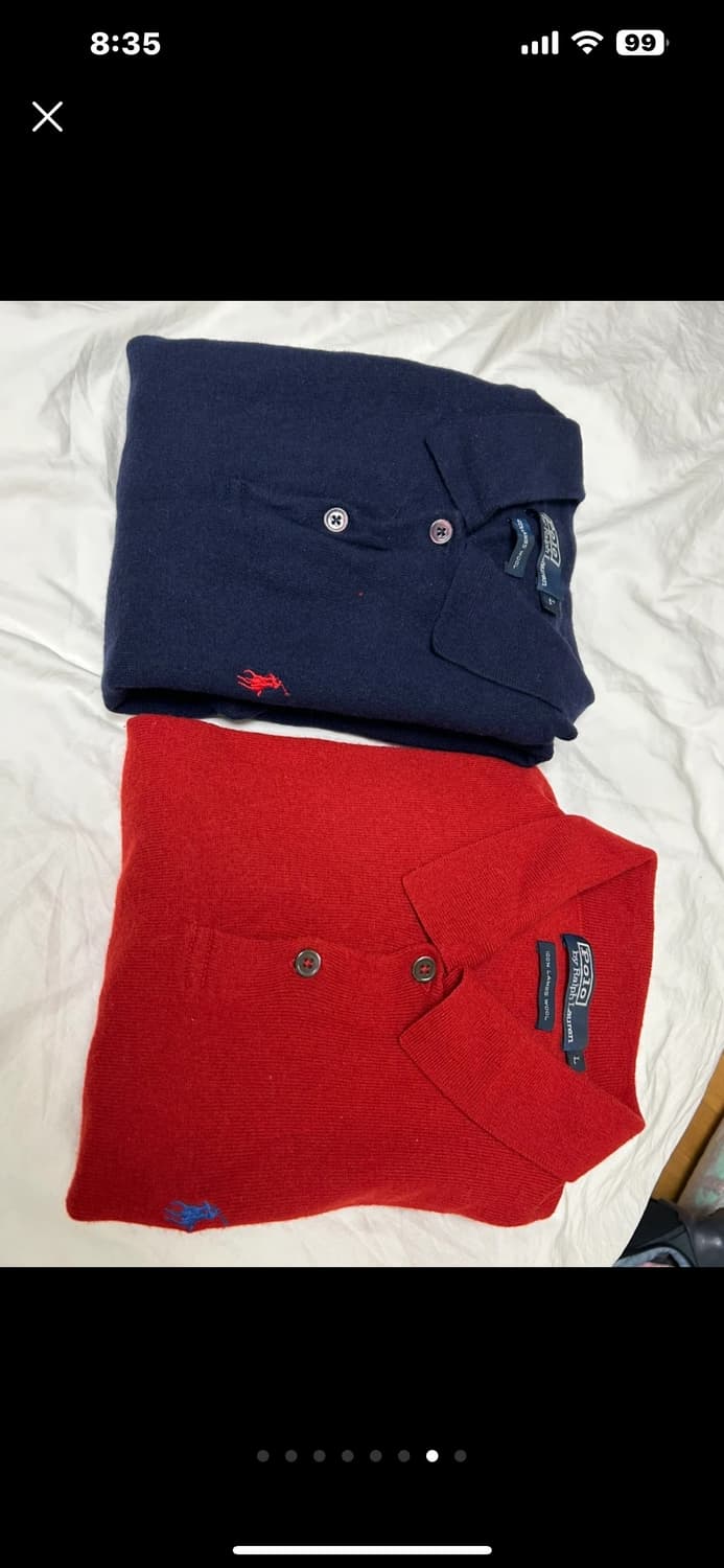 폴로 랄프로렌 남성 램스울 카라 긴팔 (네이비 만 남음) 상품이미지7