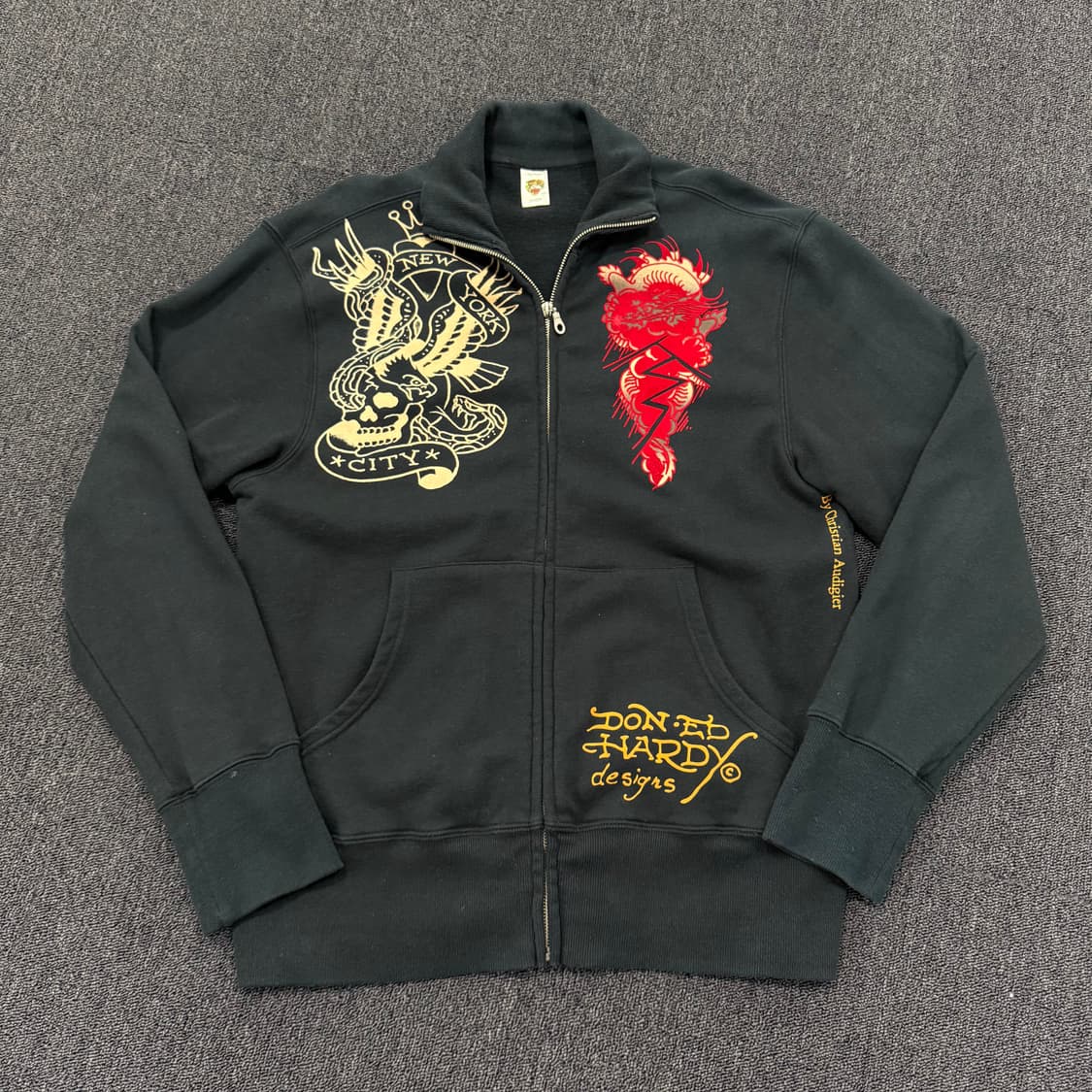 에드하디 타투 스컬 져지 자켓 상품이미지1