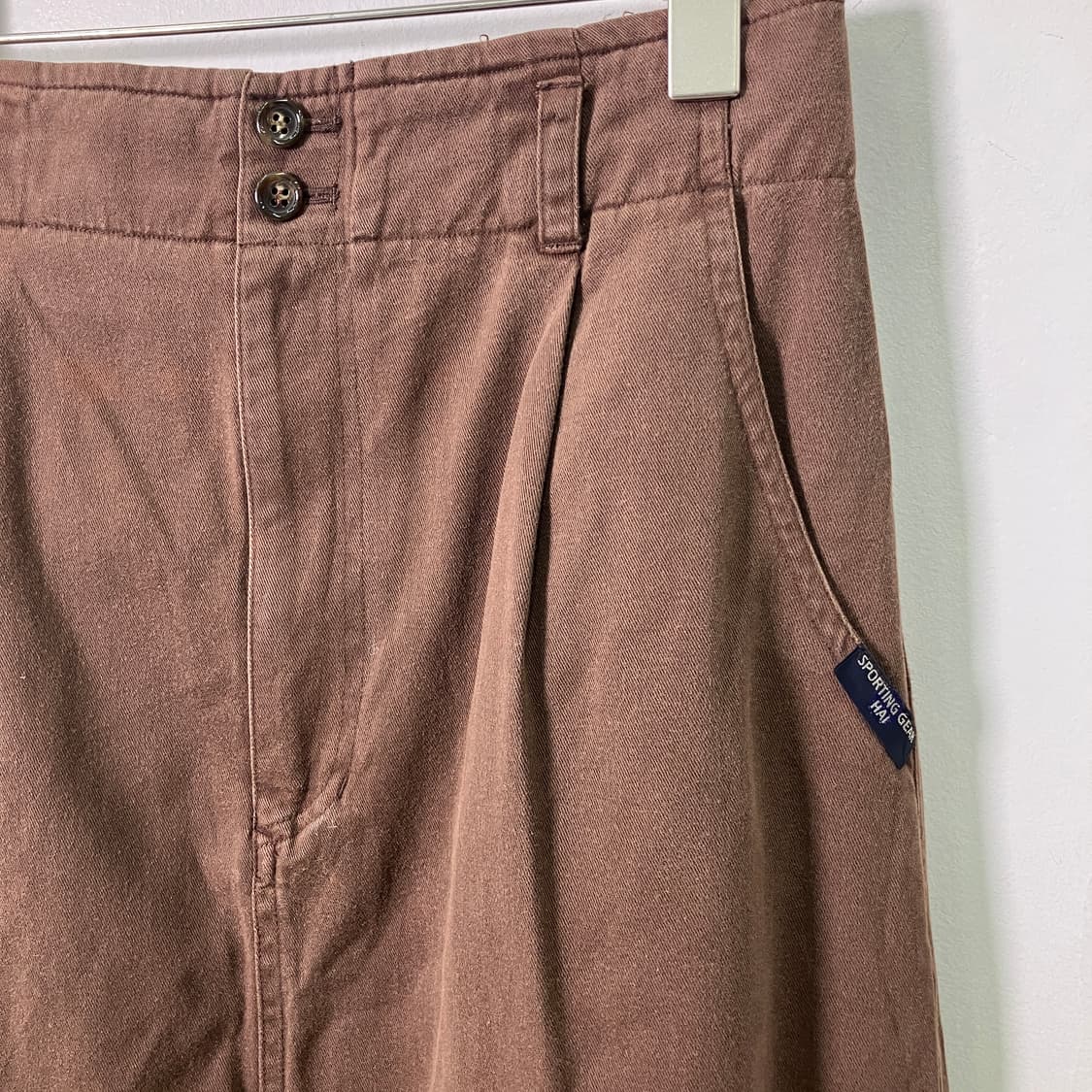 이세이 미야케 하이 스포르팅 기어 브라운 코튼 롱 스커트 상품이미지4