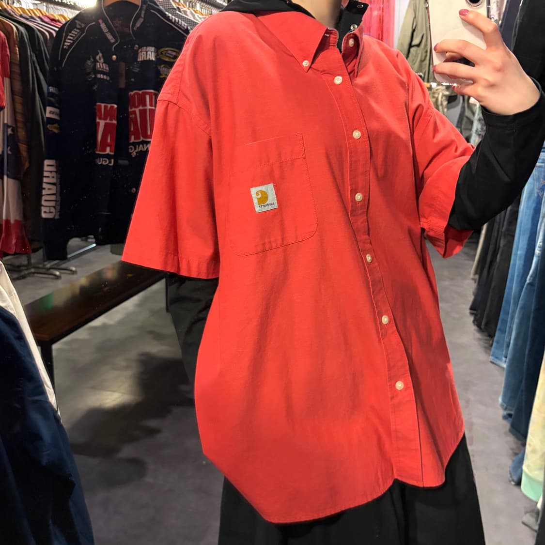 [IM] Carhartt 칼하트 반팔 셔츠 레드오렌지 상품이미지4