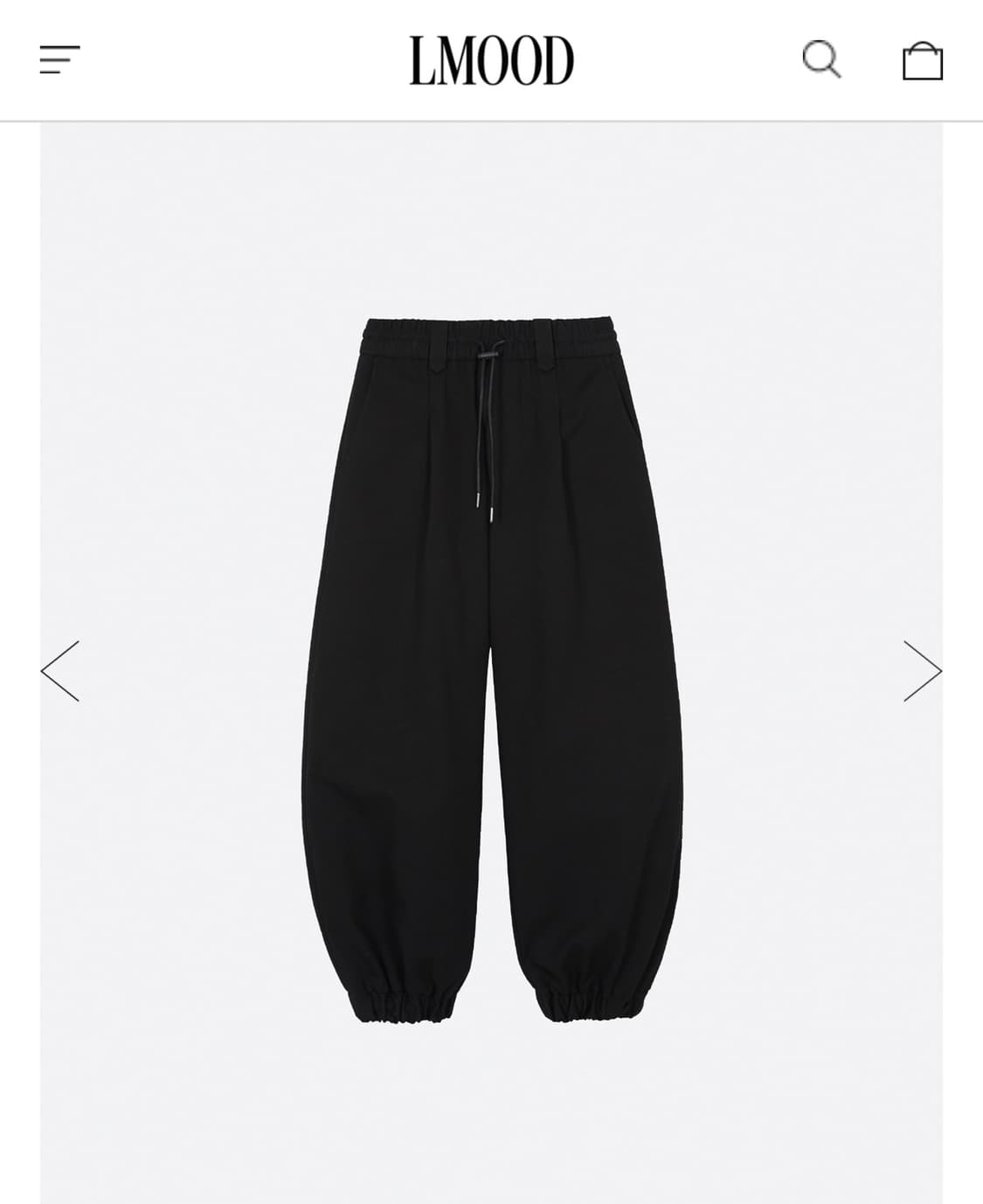 엘무드 빅브라더 와이드 조거 팬츠 블랙 상품이미지5