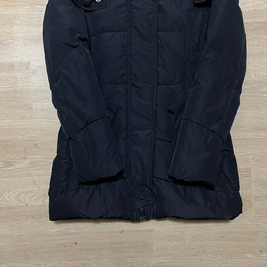 캘빈클라인 여성 프리미엄 다운 후드 롱패딩 점퍼 [네이비] XS/85 상품이미지3