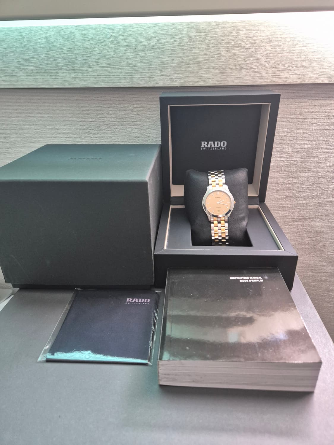 RADO DiaStar 골드 콤비 쿼츠 시계 (풀세트) 상품이미지10