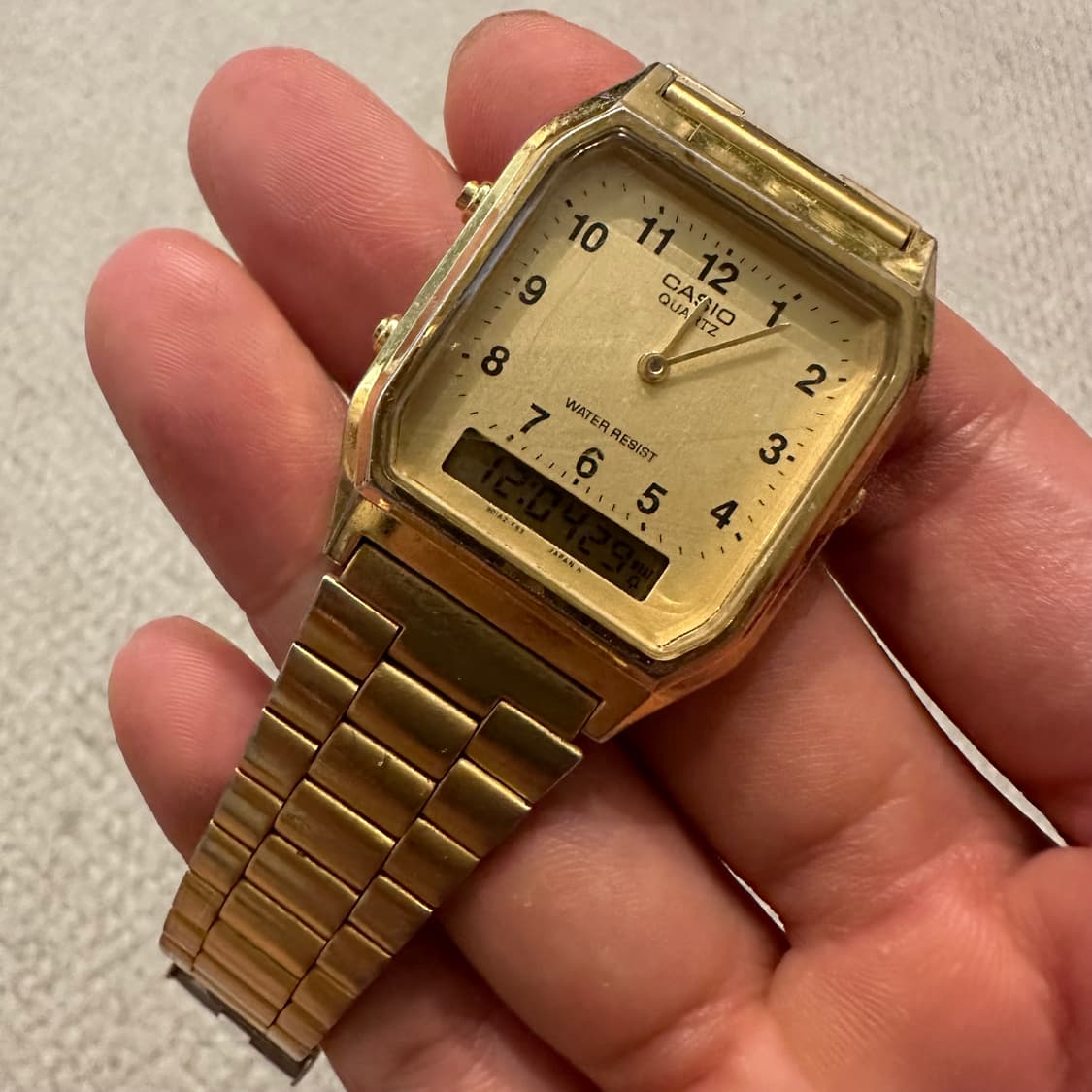 카시오 (CASIO) AQ-230 금장 시계 상품이미지2