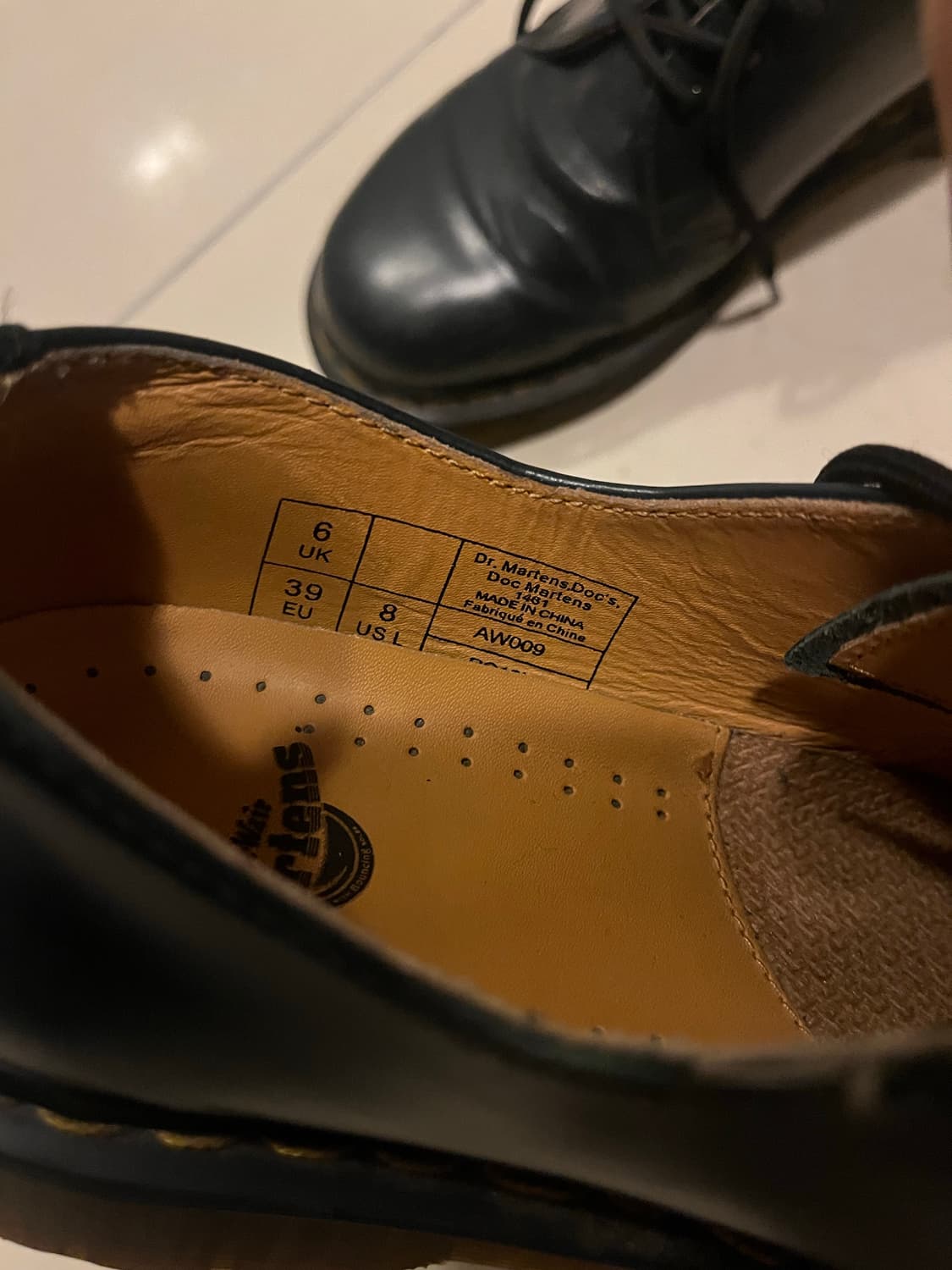 (39size) 닥터마틴 3홀 더비 블루 상품이미지2