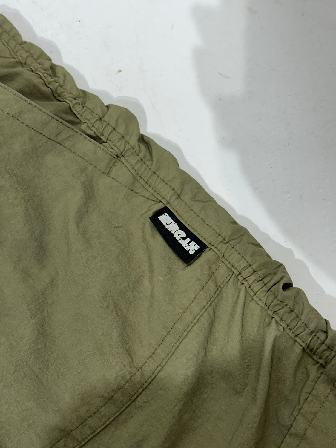 엑스톤즈 곱창 와이드 벌룬 올리브 카키 카고 팬츠 L 상품이미지6