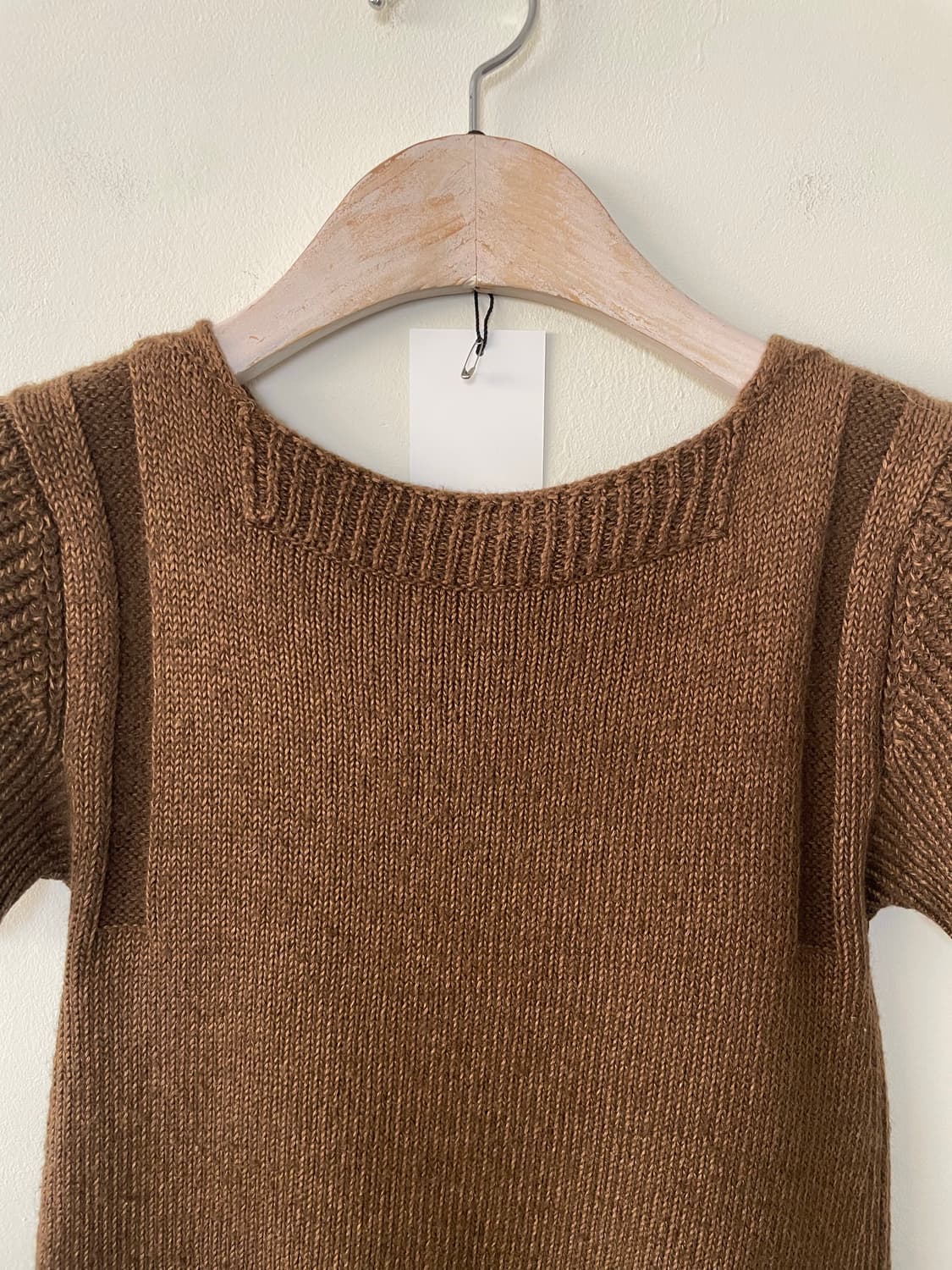 vintage wool blended short sleeve knit 상품이미지3