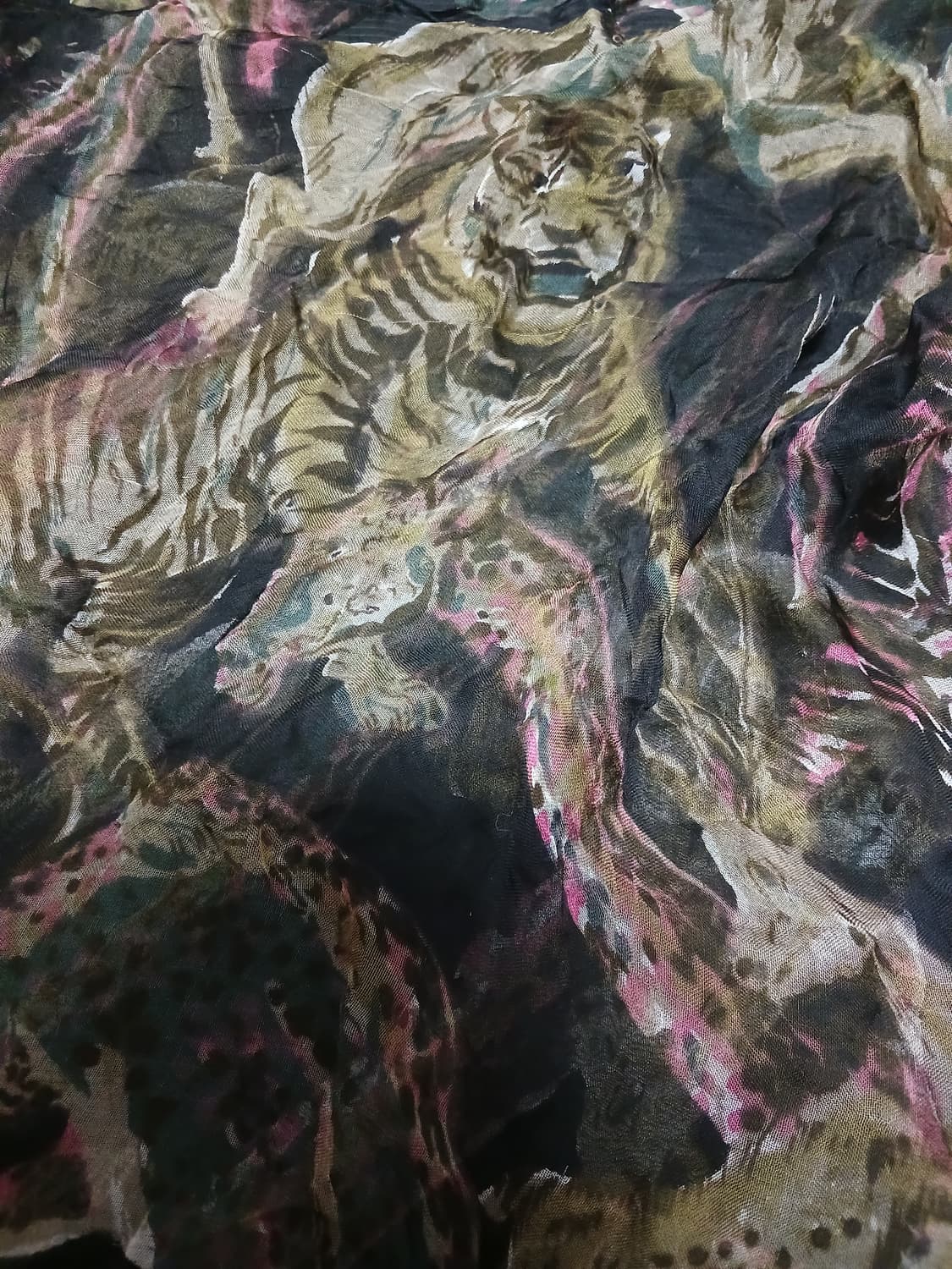 동물화 비스코사 빈티지 스카프  상품이미지2