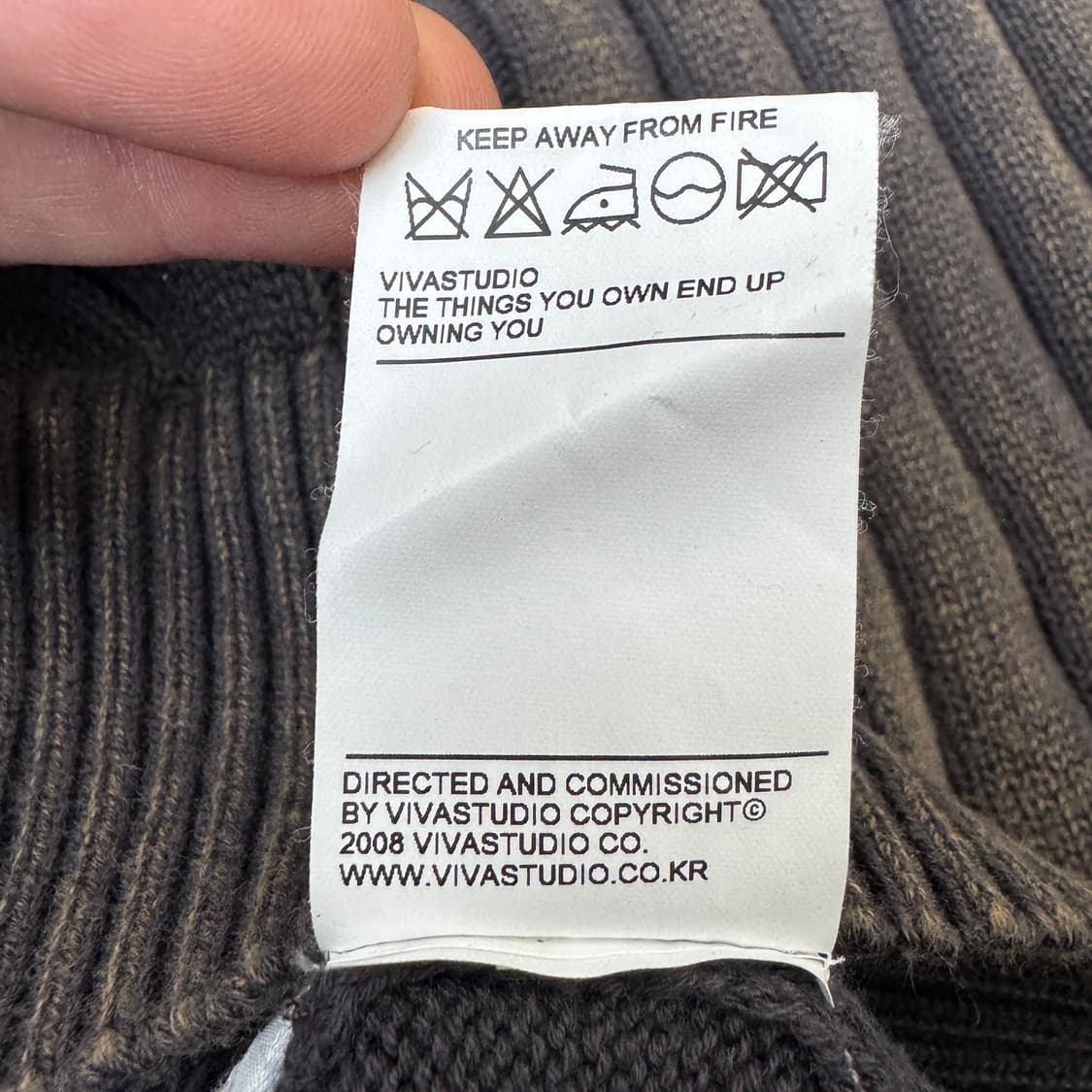 비바스튜디오 워싱 그런지 후드 니트 상품이미지7