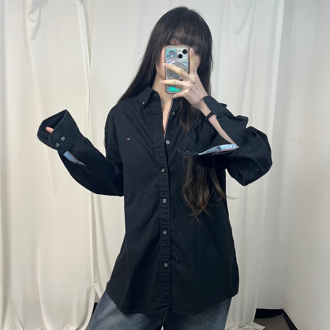 Tommy Hilfiger black shirt  상품이미지2