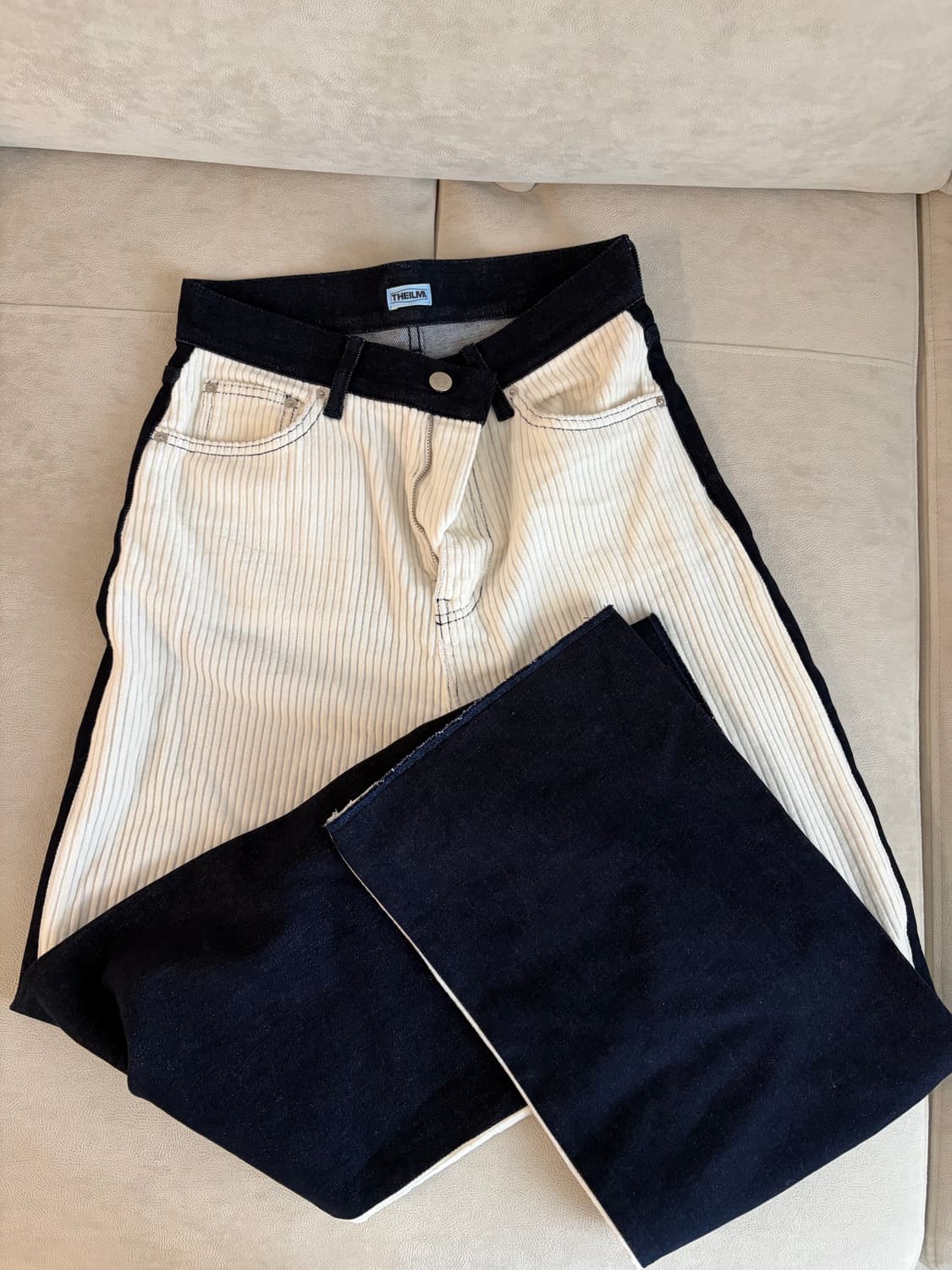 더일마 the ilma 코듀로이 투톤 데님팬츠 S 상품이미지1