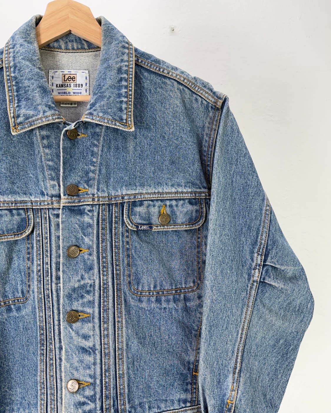 리 80s 라이더스 인디고 블루 데님 트러커 자켓 상품이미지3
