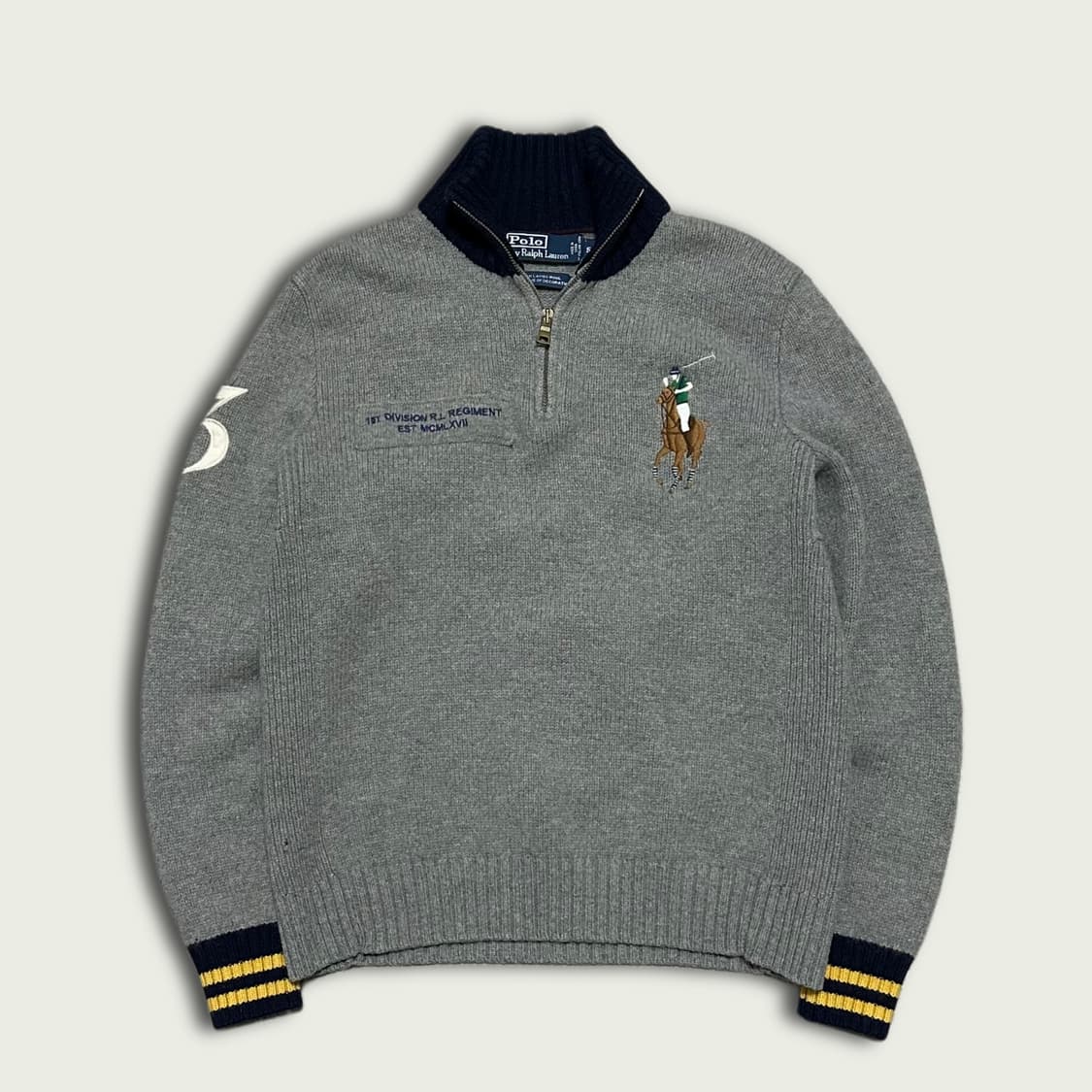 폴로 빅포니 반집업 니트 상품이미지1