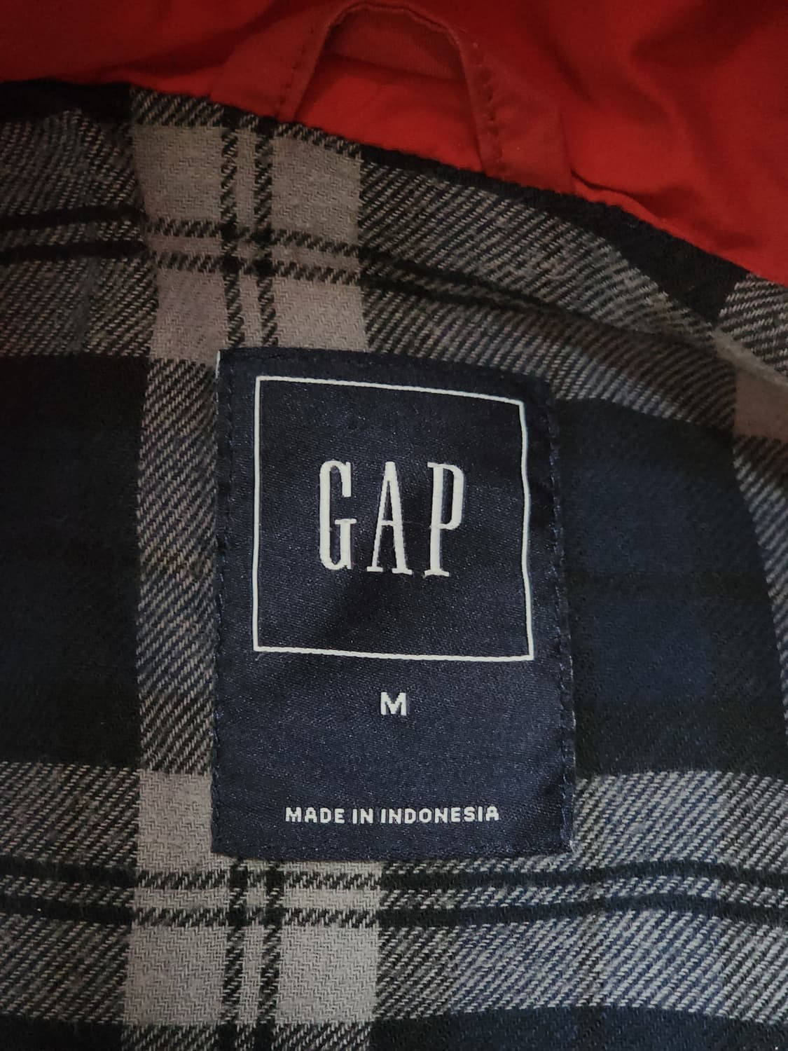 GAP 빨간색 후드 바람막이 자켓 M 상품이미지7