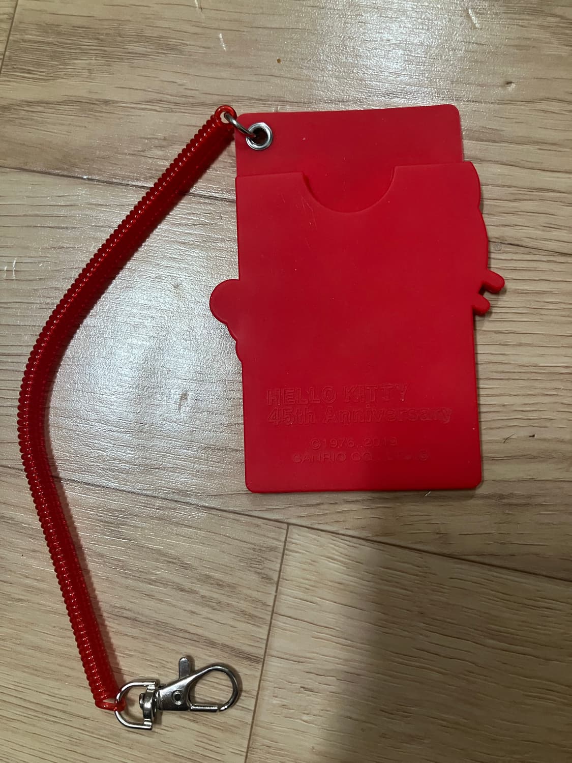 헬로키티 1982 45주년 기념 패스 케이스 카드 홀더 지갑 스트랩 상품이미지2