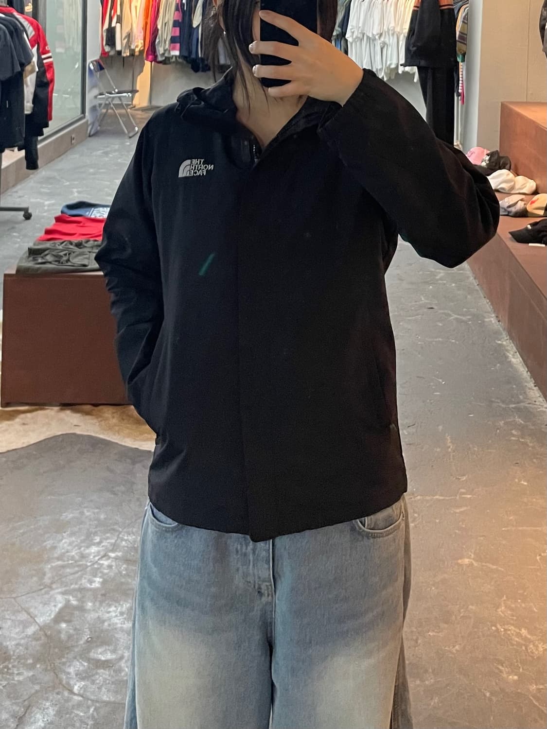 노스페이스 아웃도어 블랙 바람막이 H2384 상품이미지1