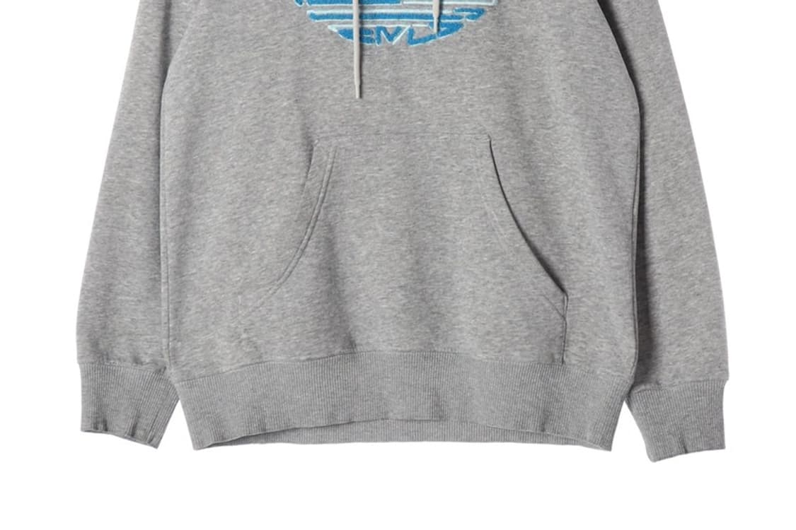 아디다스 블루 트레포일 빅로고 후드티 M 상품이미지4