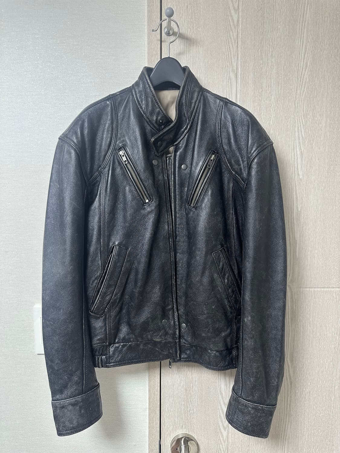 엘무드 스모커 바이커 레더자켓 46 상품이미지1