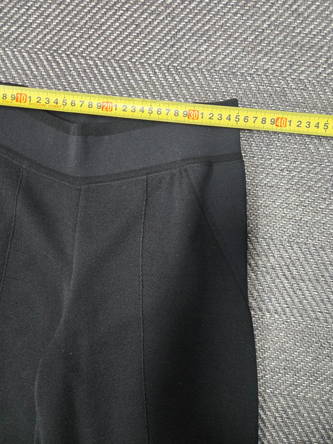 한섬 시스템 SYSTEM 니트 블랙 와이드 바지 모100% 상품이미지4