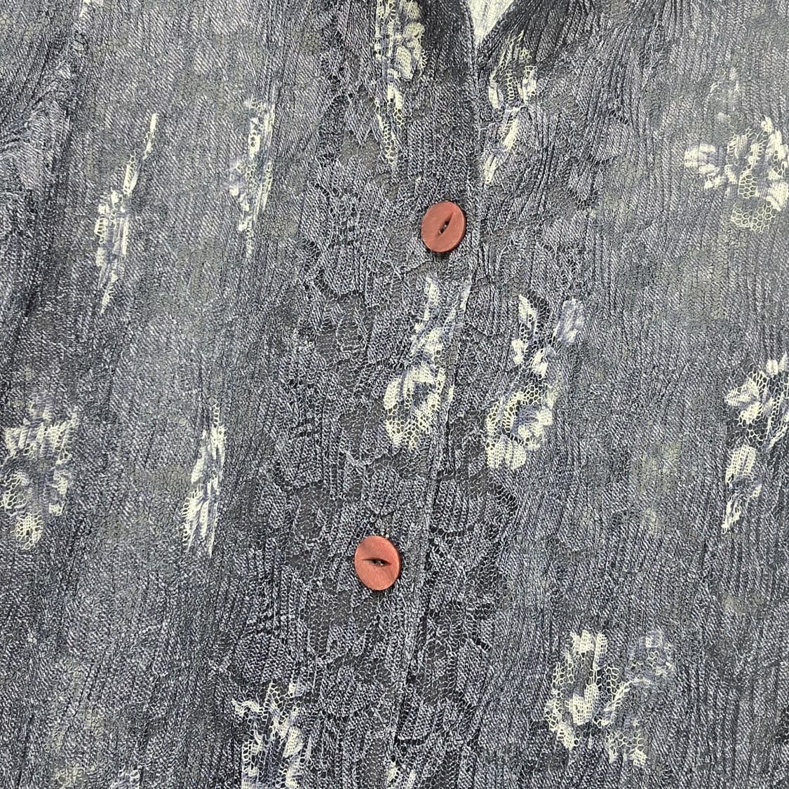 레이스 롱 자켓 / 빈티지 플라워 레이스 셔츠 코트형 상품이미지9