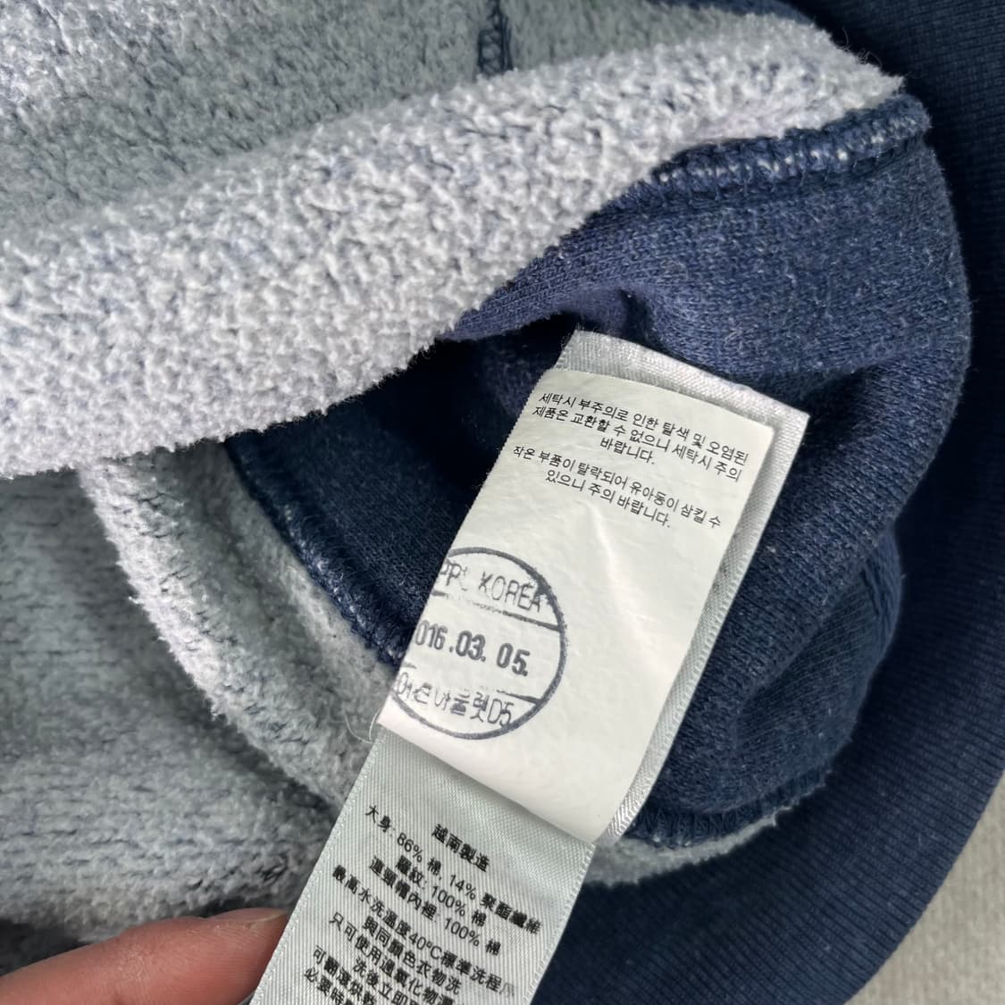 105 폴로랄프로렌 블루그레이 와플 후드집업 상품이미지8