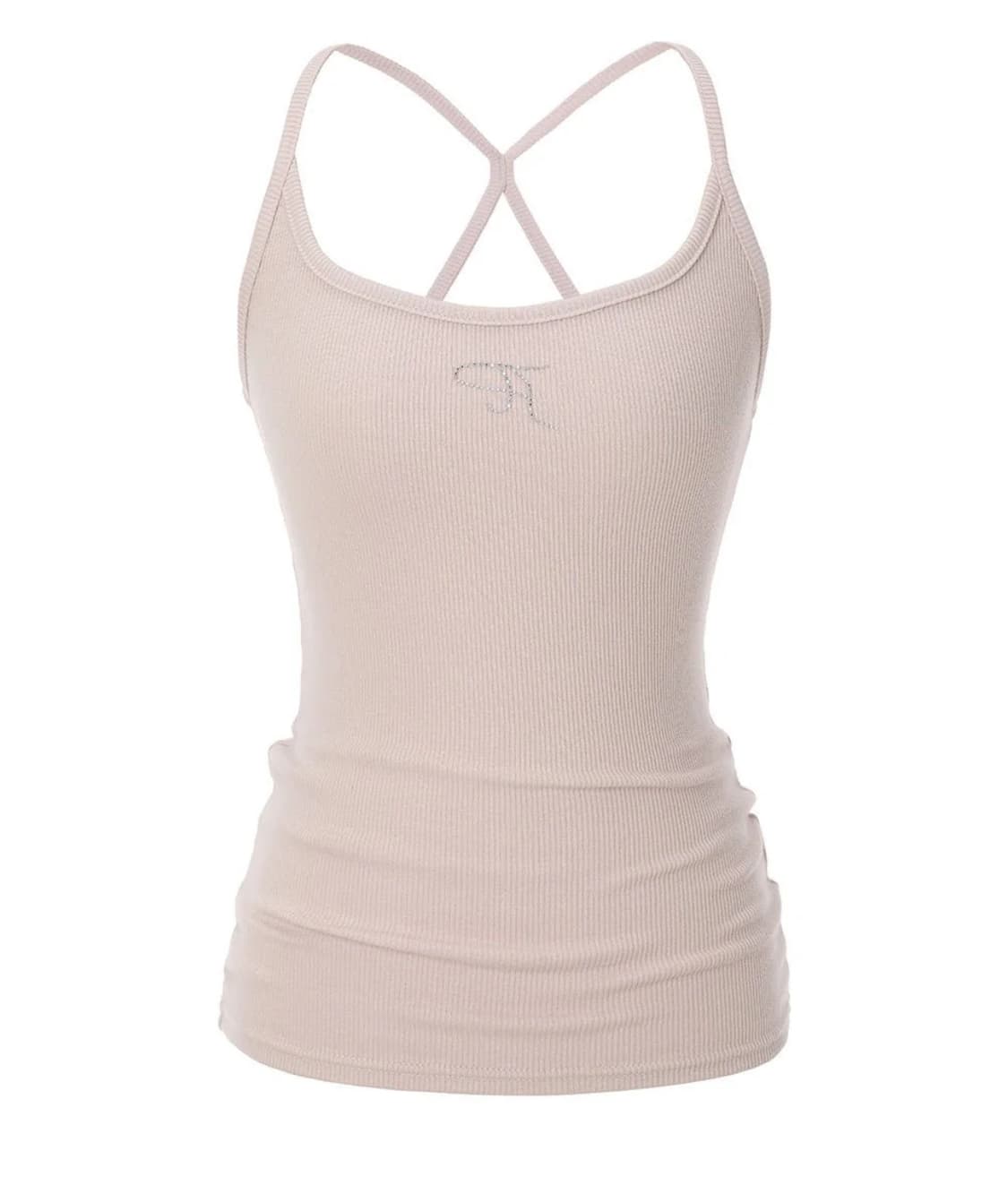 쓰리타임즈 쥬얼 탱크탑 화이트, 핑크 상품이미지1