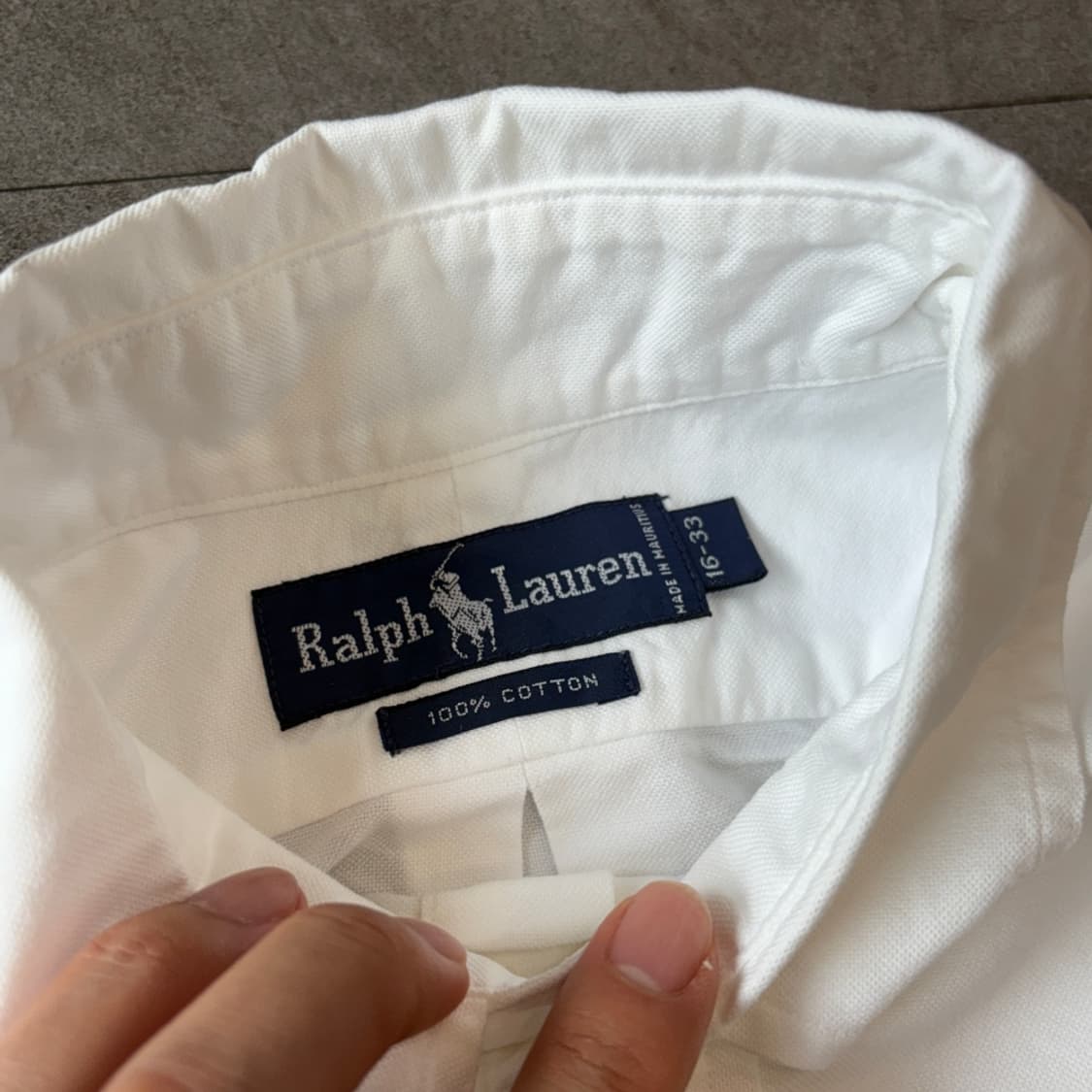 폴로 화이트 멀티 포니 로고 옥스포드 셔츠 상품이미지5