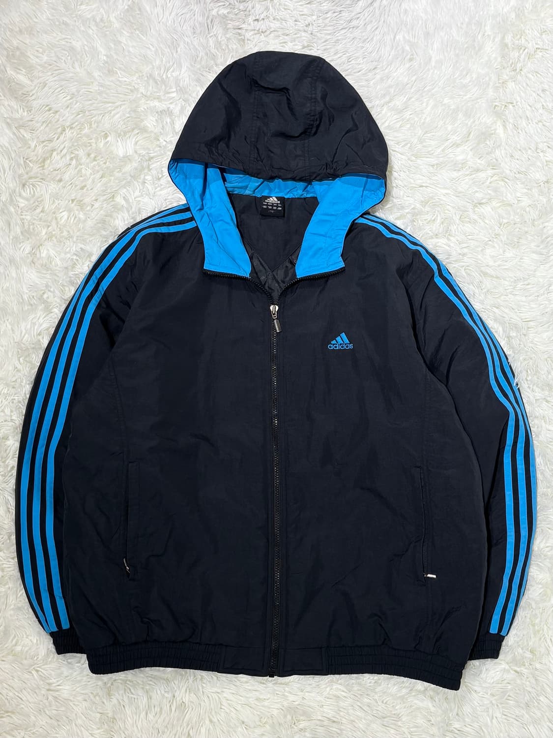 아디다스 90‘s 베이비블루 삼선 후드 점퍼 상품이미지5