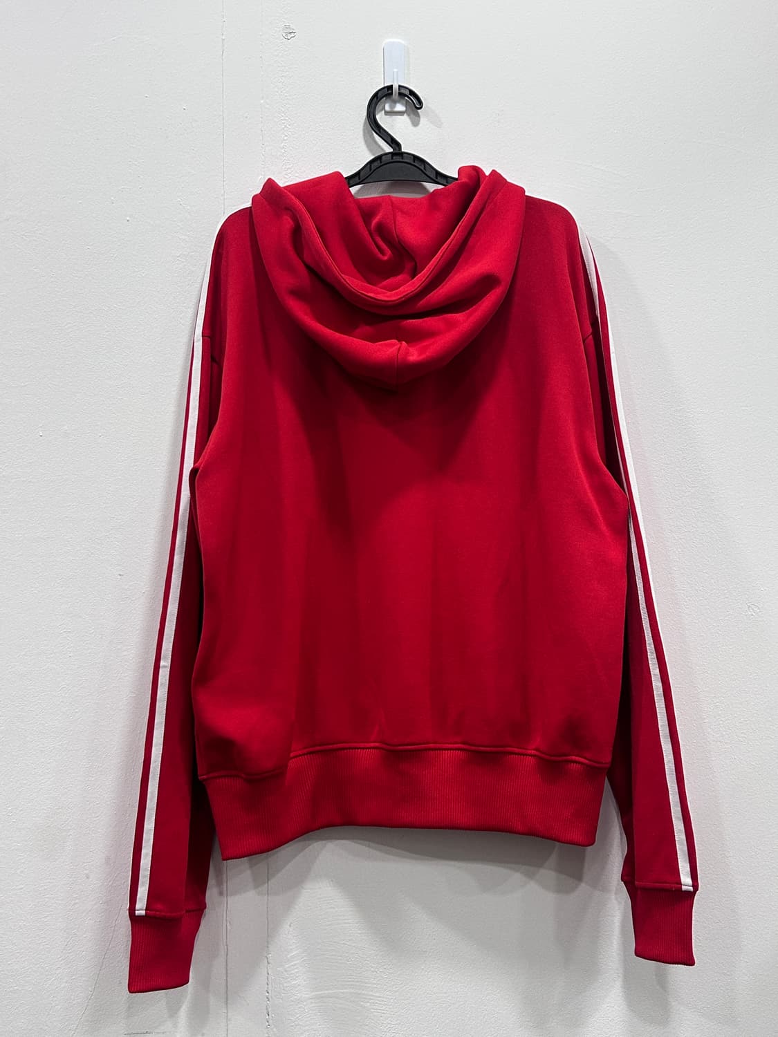 [M] 아디다스 올드스쿨 빨흰 후드 져지 집업 남성 M사이즈 상품이미지4