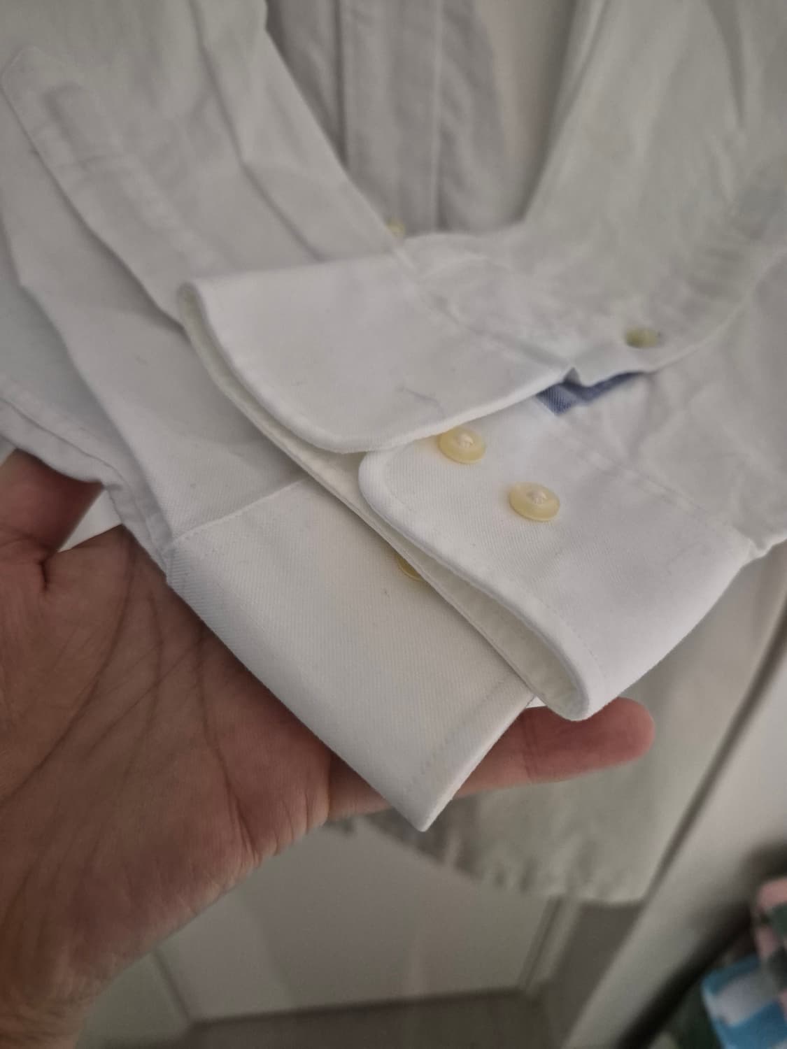 타미 힐피거 화이트 옥스포드 셔츠 (남녀공용) 상품이미지4