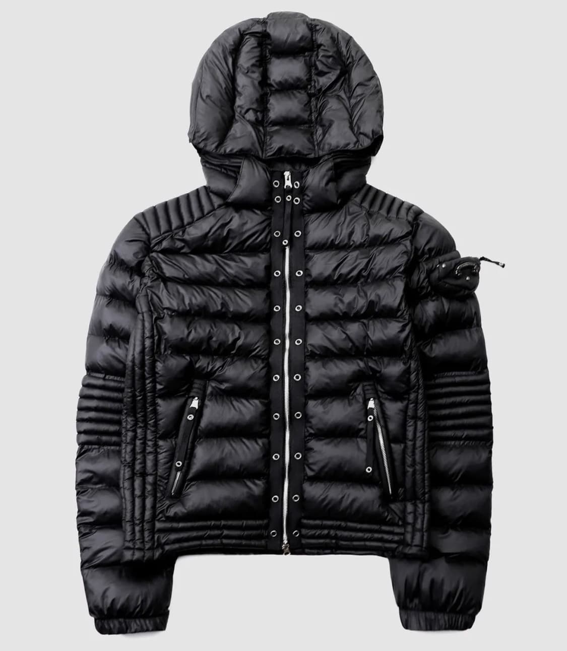 구함) 배드블러드 바이퍼31-2 미드웨이트 바이커 후드 푸퍼 - 블랙 상품이미지1