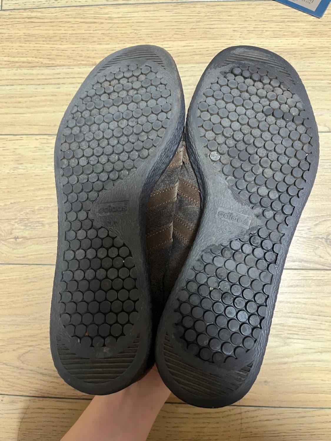 상태좋음) 아디다스 토바코 그루엔 다크 브라운 250 상품이미지3