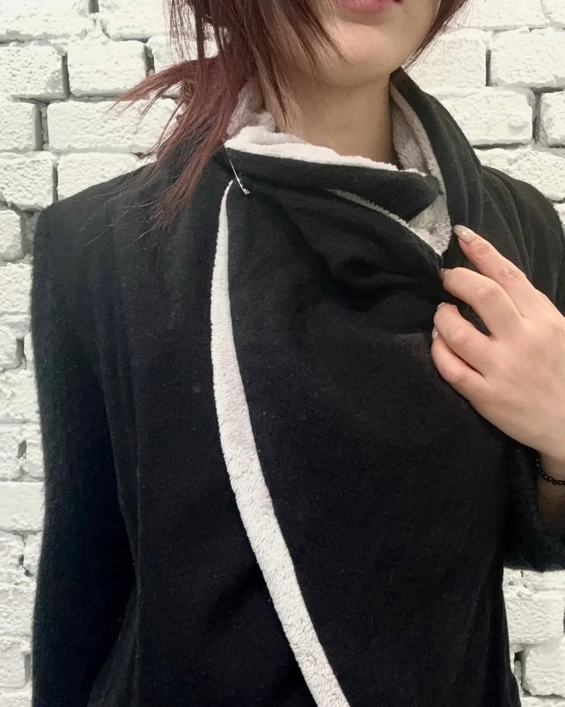 Asymmetrical Fleece Lined Jacket 상품이미지2