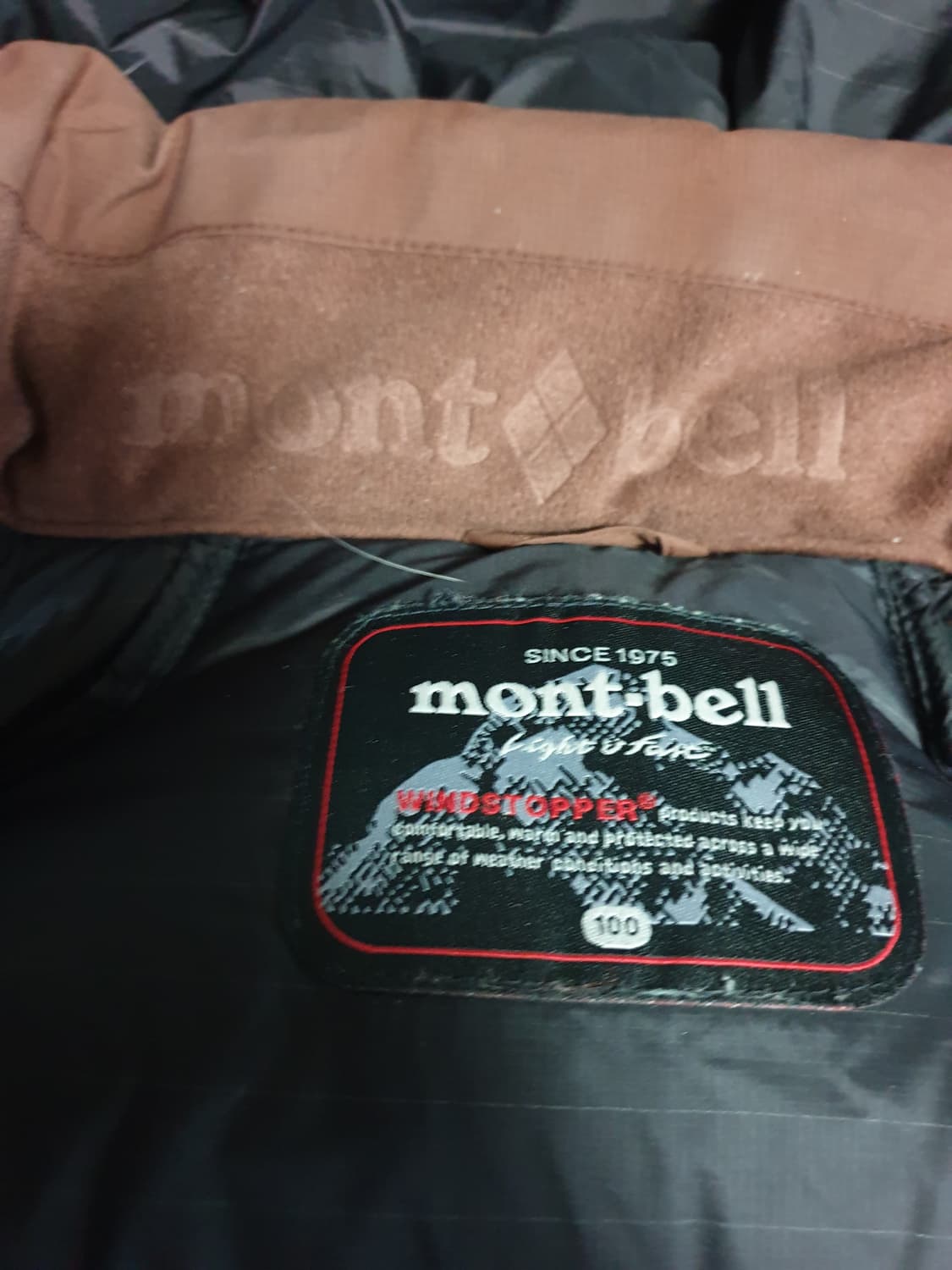 몽벨 폭스퍼 구스다운 윈드스토퍼 필800 패딩 브라운 (100) 상품이미지7