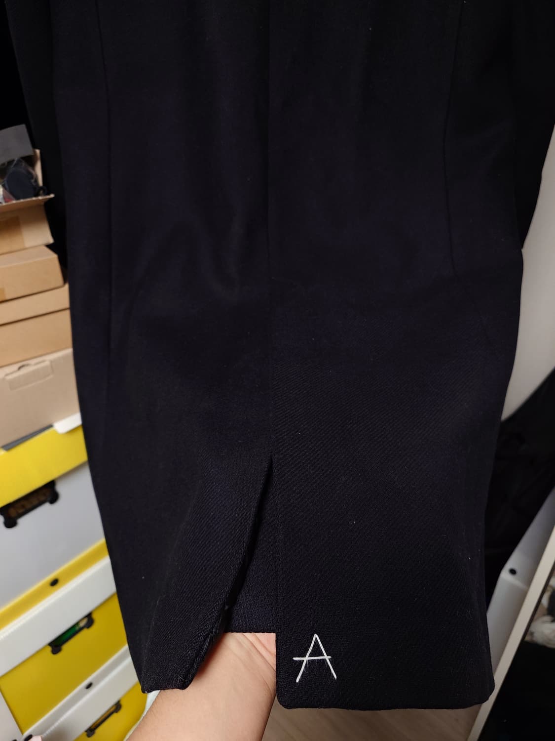 [M/105] 자라 아더에러 2차 코트 울 블랜드 오버사이즈 블랙 상품이미지6