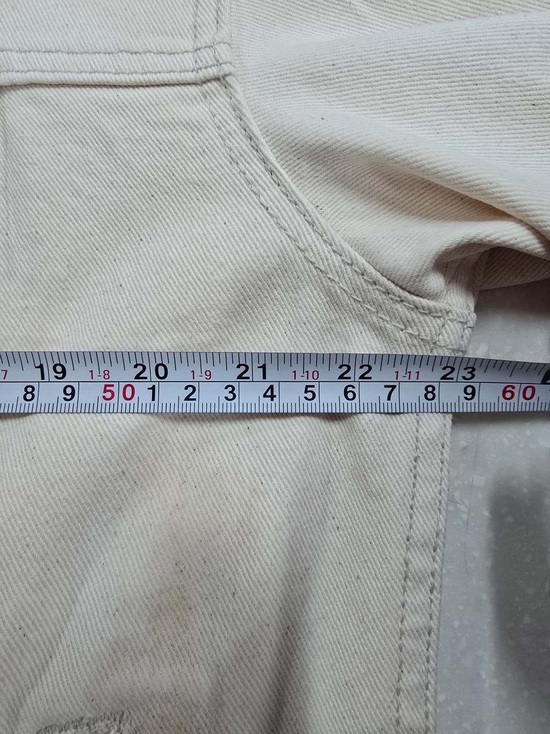 무신사스탠다드 아이보리 데님 자켓 상품이미지7