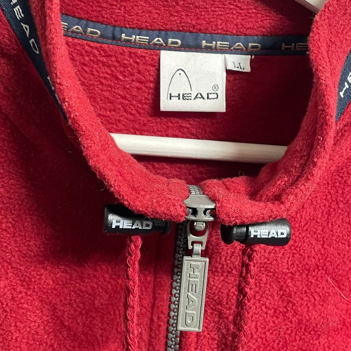 [XL] 헤드 HEAD 빈티지 레드 플리스 하프집업 상품이미지2